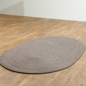 Super Area Rugs Simple Elegance Solid Knobby Gray Braided Rug